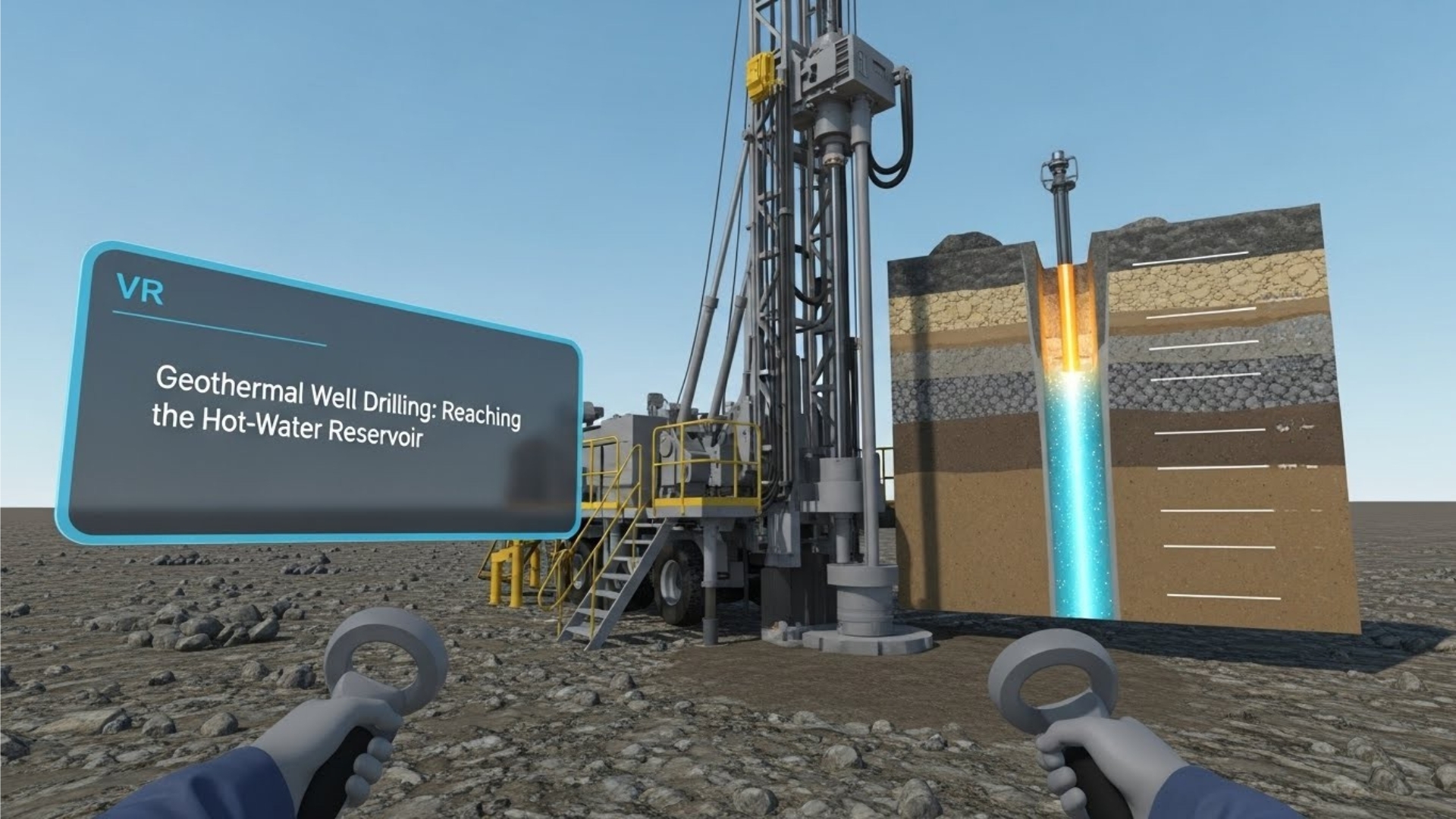 Geothermal drilling site visualization
